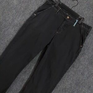 Robert Graham Pants Mens 36x34 Black Classic Yates Chino Denim 5 Pocket Casual